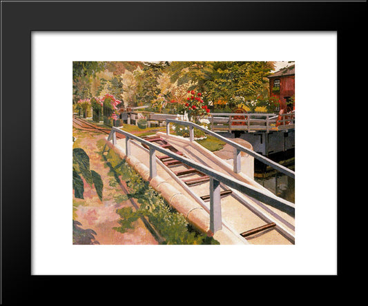 Cookham Look 20x24 Black Modern Wood Framed Art Print Poster by Spencer, Stanley