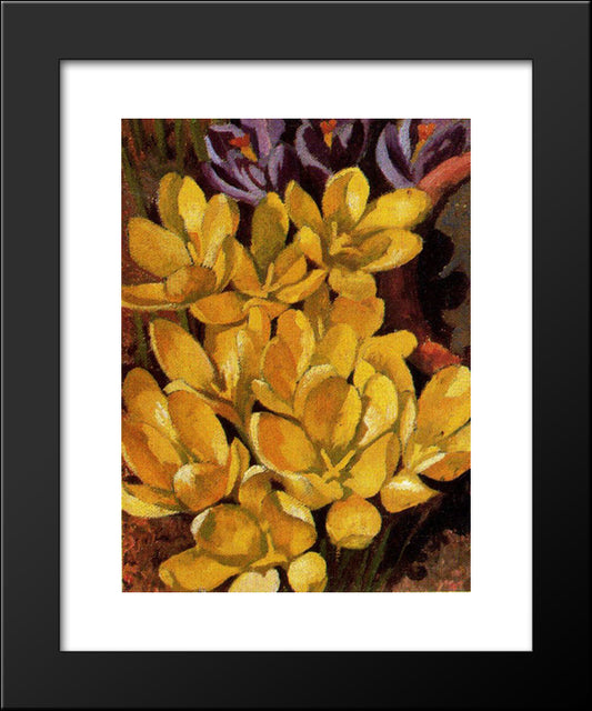 Crocuses 20x24 Black Modern Wood Framed Art Print Poster by Spencer, Stanley