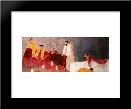 Expulsion Of The Money Changers 20x24 Black Modern Wood Framed Art Print Poster by Spencer, Stanley