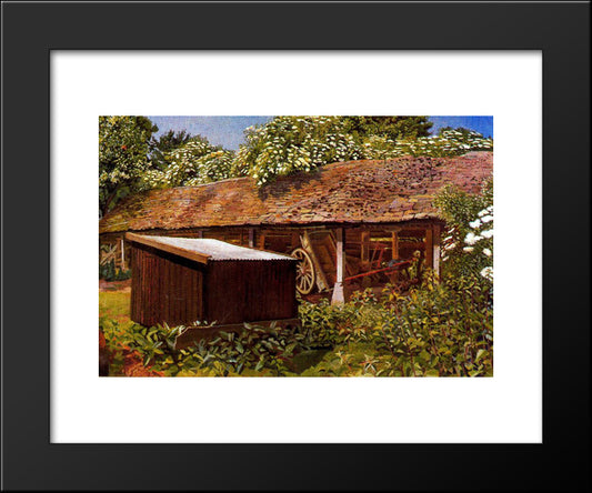 Garden Scene. Port Glasgow. 20x24 Black Modern Wood Framed Art Print Poster by Spencer, Stanley