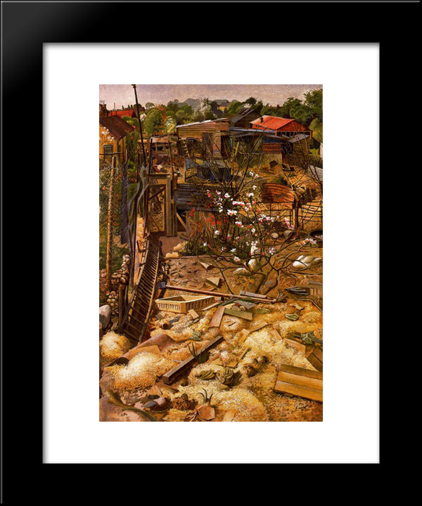 Geese Run 20x24 Black Modern Wood Framed Art Print Poster by Spencer, Stanley