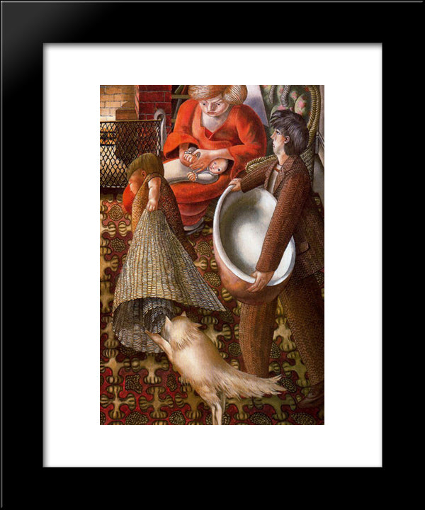 Hilda And I At Burghclere 20x24 Black Modern Wood Framed Art Print Poster by Spencer, Stanley