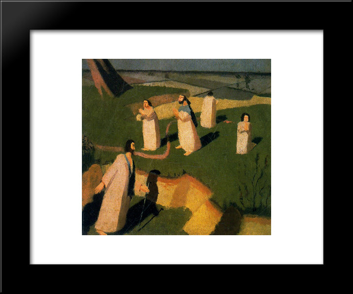 John Donne Arriving In Heaven 20x24 Black Modern Wood Framed Art Print Poster by Spencer, Stanley