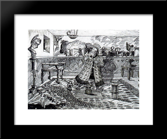 King Midas And The Girl 20x24 Black Modern Wood Framed Art Print Poster by Spencer, Stanley