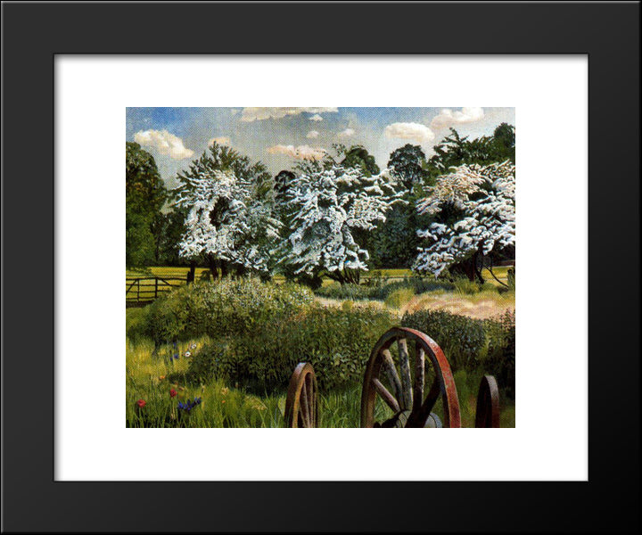 Marsh Meadows, Cookham 20x24 Black Modern Wood Framed Art Print Poster by Spencer, Stanley