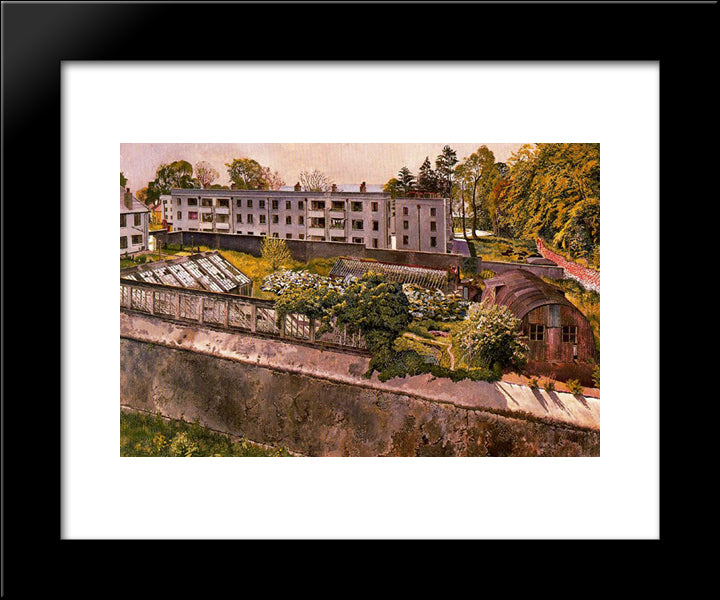Merville Garden Village Near Belfast 20x24 Black Modern Wood Framed Art Print Poster by Spencer, Stanley