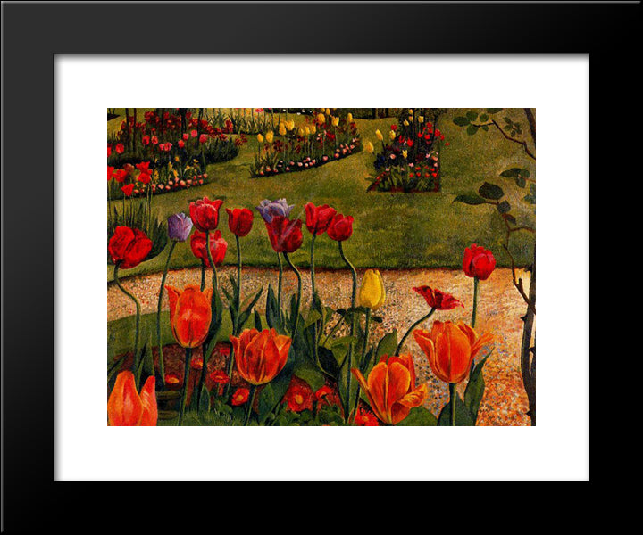 Poppies 20x24 Black Modern Wood Framed Art Print Poster by Spencer, Stanley