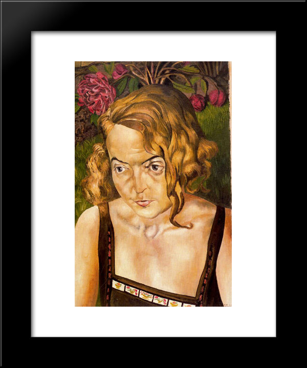 Portrait In Garden 20x24 Black Modern Wood Framed Art Print Poster by Spencer, Stanley