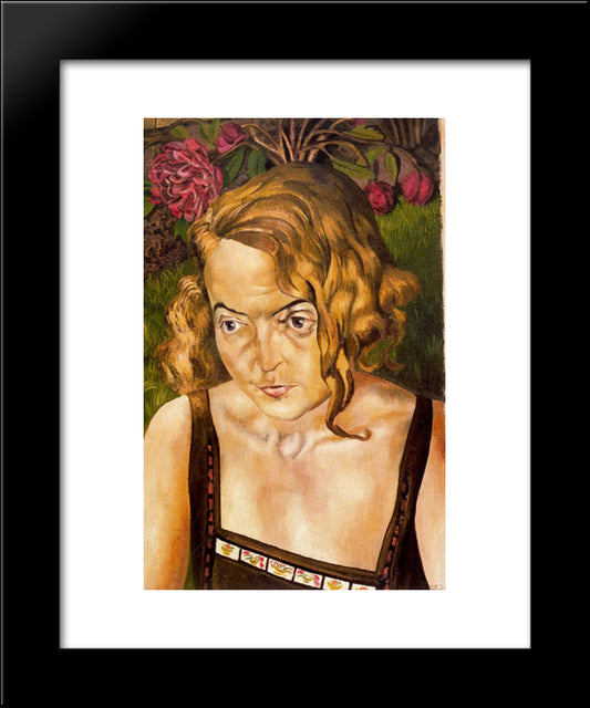 Portrait In Garden 20x24 Black Modern Wood Framed Art Print Poster by Spencer, Stanley