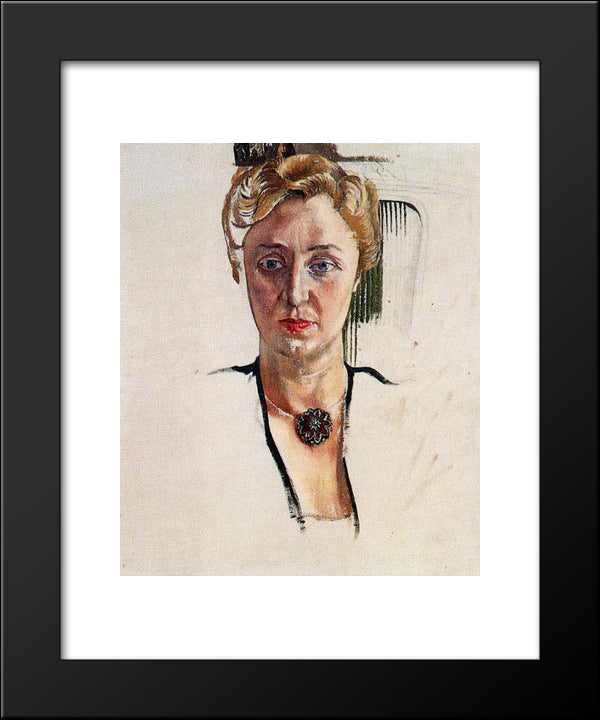 Portrait Of Anny Lewinter Frankl 20x24 Black Modern Wood Framed Art Print Poster by Spencer, Stanley