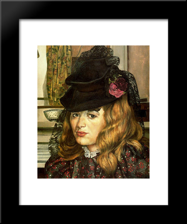 Portrait Of Daphne Spencer 20x24 Black Modern Wood Framed Art Print Poster by Spencer, Stanley