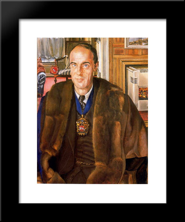 Portrait Of J. E. Martineau 20x24 Black Modern Wood Framed Art Print Poster by Spencer, Stanley