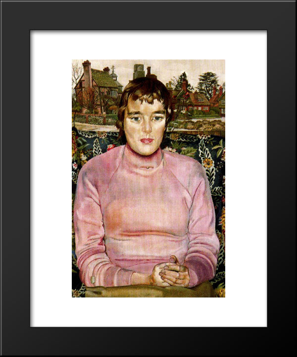 Portrait Of Miss Ashwanden 20x24 Black Modern Wood Framed Art Print Poster by Spencer, Stanley