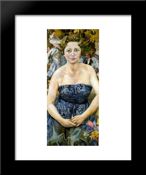Portrait Of Mrs Marjorie Metz 20x24 Black Modern Wood Framed Art Print Poster by Spencer, Stanley