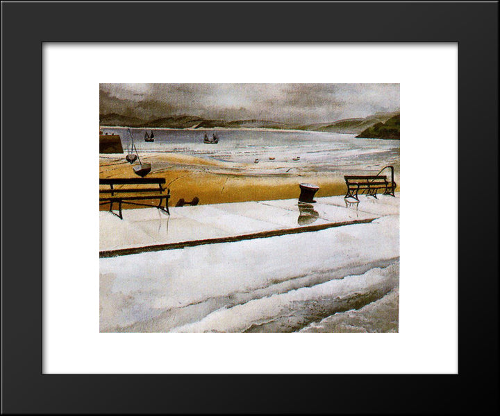 River Nareta, Mostar 20x24 Black Modern Wood Framed Art Print Poster by Spencer, Stanley