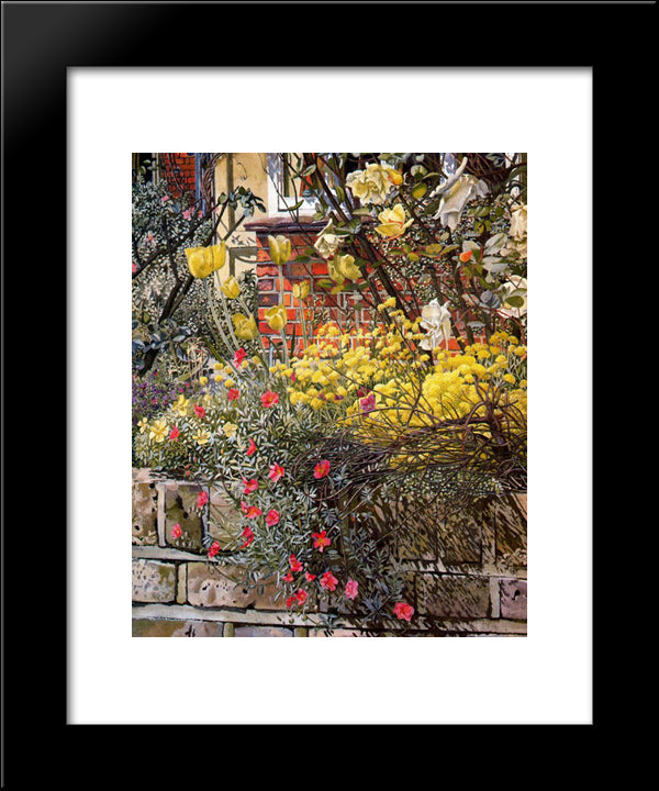 Rock Roses. Old Lodge. Taplow. 20x24 Black Modern Wood Framed Art Print Poster by Spencer, Stanley