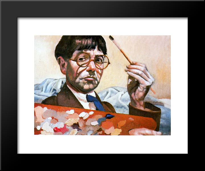 Self - Portrait 20x24 Black Modern Wood Framed Art Print Poster by Spencer, Stanley