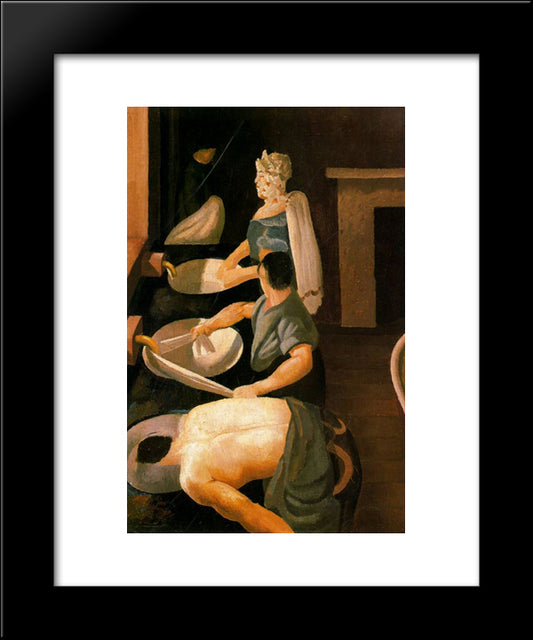 Soldiers Washing 20x24 Black Modern Wood Framed Art Print Poster by Spencer, Stanley