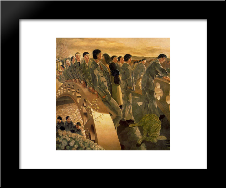 The Bridge 20x24 Black Modern Wood Framed Art Print Poster by Spencer, Stanley