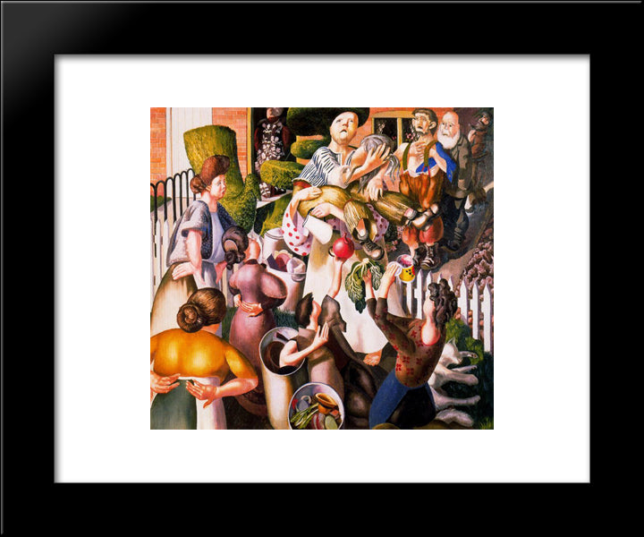 The Dustman (Lovers) 20x24 Black Modern Wood Framed Art Print Poster by Spencer, Stanley