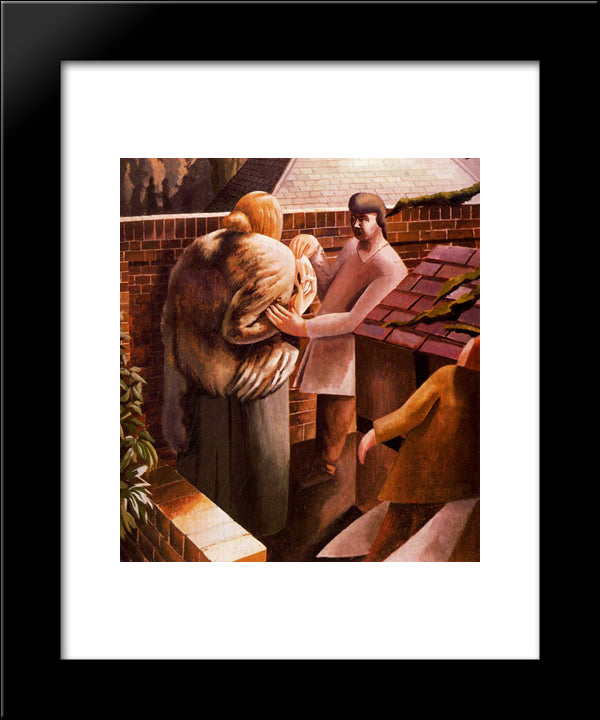 The Meeting 20x24 Black Modern Wood Framed Art Print Poster by Spencer, Stanley