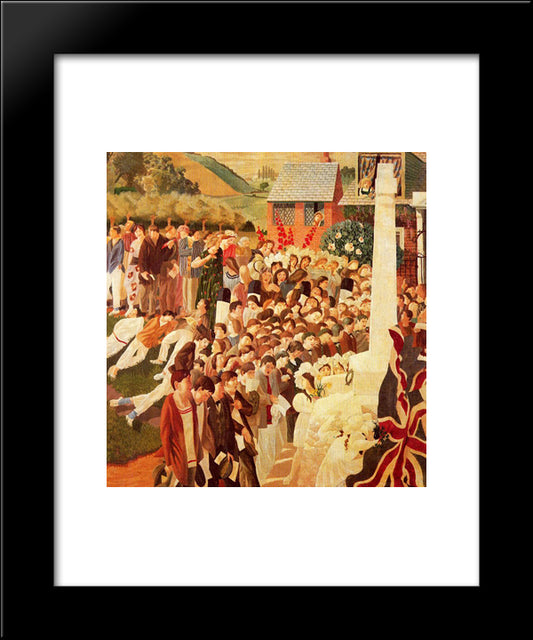 Unveiling Cookham War Memorial 20x24 Black Modern Wood Framed Art Print Poster by Spencer, Stanley