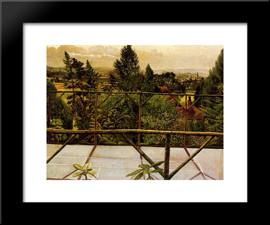 View From The Tennis Court - Cookham 20x24 Black Modern Wood Framed Art Print Poster by Spencer, Stanley