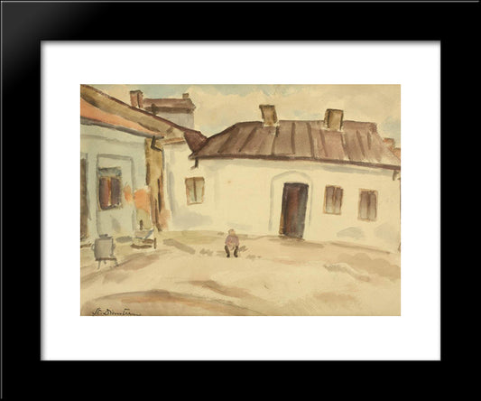 In Front Of The House 20x24 Black Modern Wood Framed Art Print Poster by Dimitrescu, Stefan