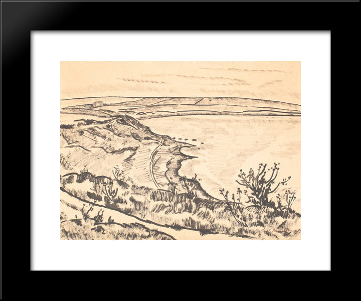 Mangalia Beach 20x24 Black Modern Wood Framed Art Print Poster by Dimitrescu, Stefan