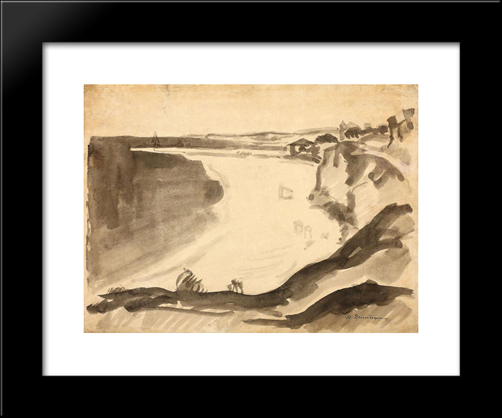 Seashore 20x24 Black Modern Wood Framed Art Print Poster by Dimitrescu, Stefan