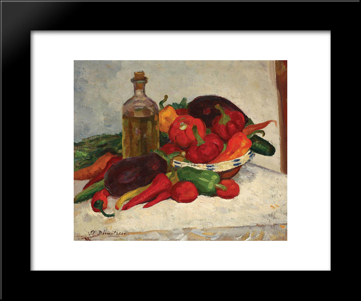 Still Life With Ripe Vegetables 20x24 Black Modern Wood Framed Art Print Poster by Dimitrescu, Stefan