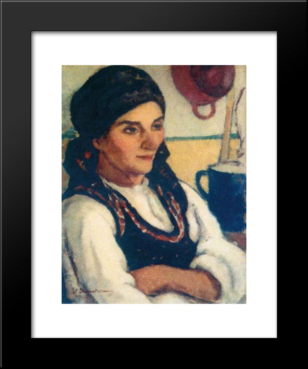 The Cook 20x24 Black Modern Wood Framed Art Print Poster by Dimitrescu, Stefan