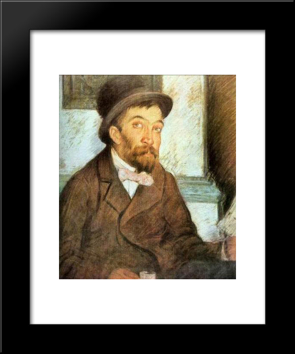 Alecu The Literate Man 20x24 Black Modern Wood Framed Art Print Poster by Luchian, Stefan