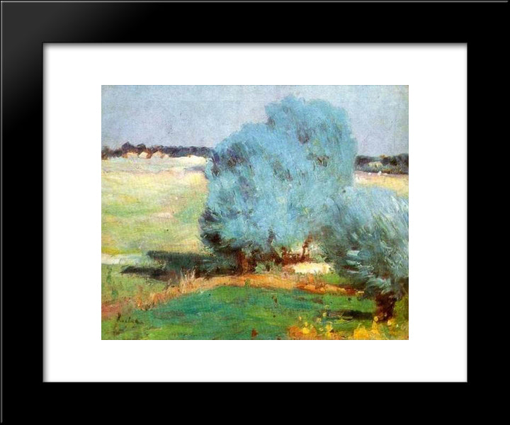 Chiajna Willows 20x24 Black Modern Wood Framed Art Print Poster by Luchian, Stefan