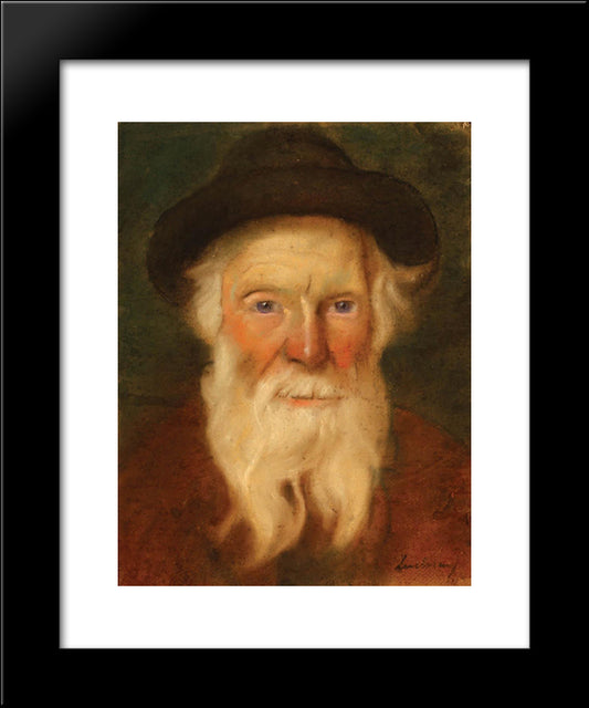 Jewish Man 20x24 Black Modern Wood Framed Art Print Poster by Luchian, Stefan