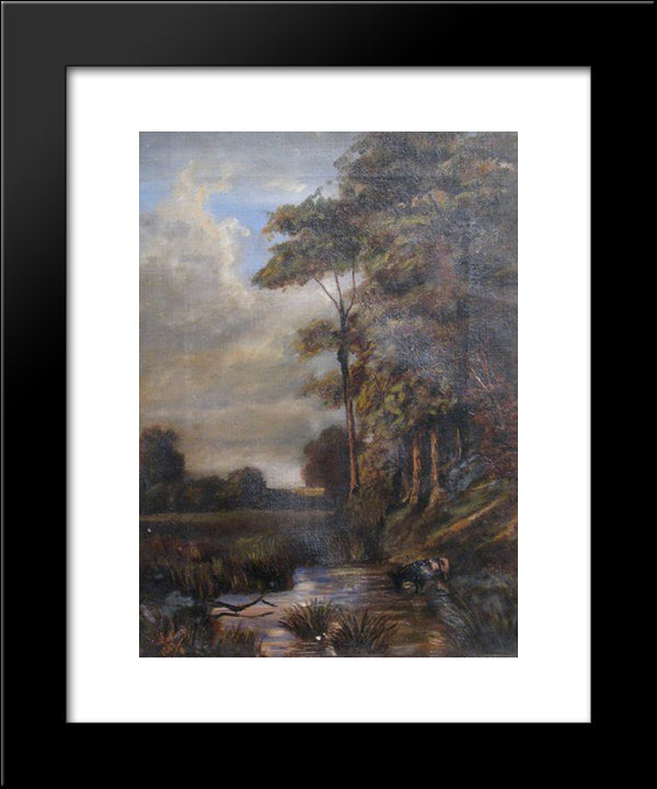 Landscape 20x24 Black Modern Wood Framed Art Print Poster by Luchian, Stefan
