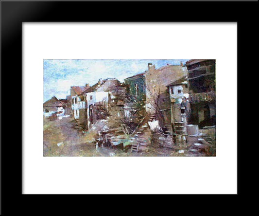 Slums (Mahalaua Dracului) 20x24 Black Modern Wood Framed Art Print Poster by Luchian, Stefan