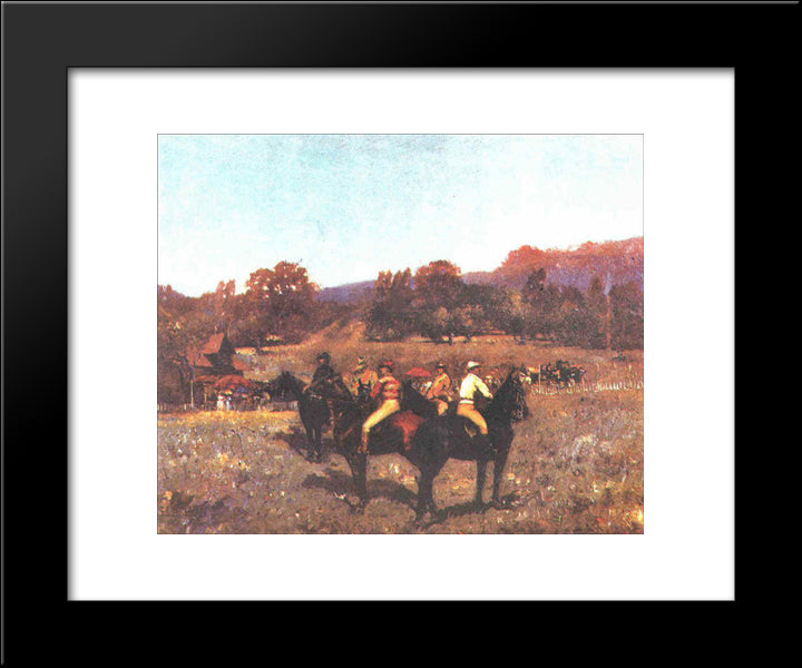 The Last Autumn Race 20x24 Black Modern Wood Framed Art Print Poster by Luchian, Stefan