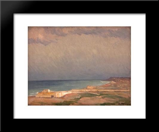 Eforie Seashore 20x24 Black Modern Wood Framed Art Print Poster by Popescu, Stefan