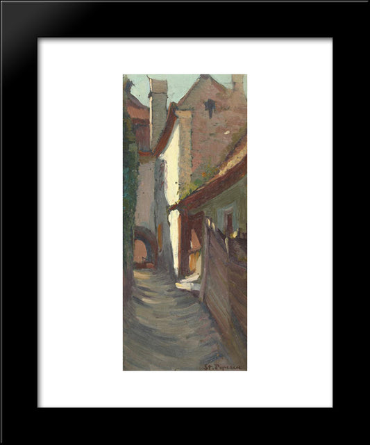 Street From Bretania 20x24 Black Modern Wood Framed Art Print Poster by Popescu, Stefan