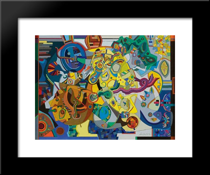 Jack - In - The - Box 20x24 Black Modern Wood Framed Art Print Poster by Wheeler, Steve