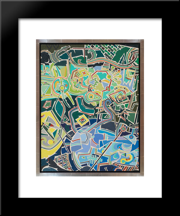 Julius Mayer Sonia 20x24 Black Modern Wood Framed Art Print Poster by Wheeler, Steve