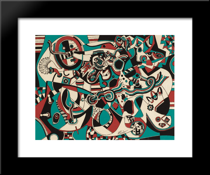 Prelude In Red 20x24 Black Modern Wood Framed Art Print Poster by Wheeler, Steve
