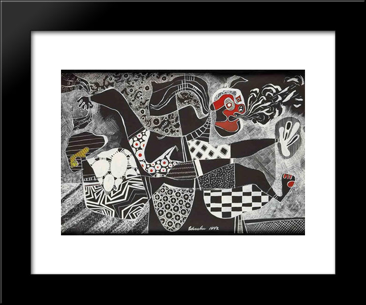 The Messenger 20x24 Black Modern Wood Framed Art Print Poster by Wheeler, Steve