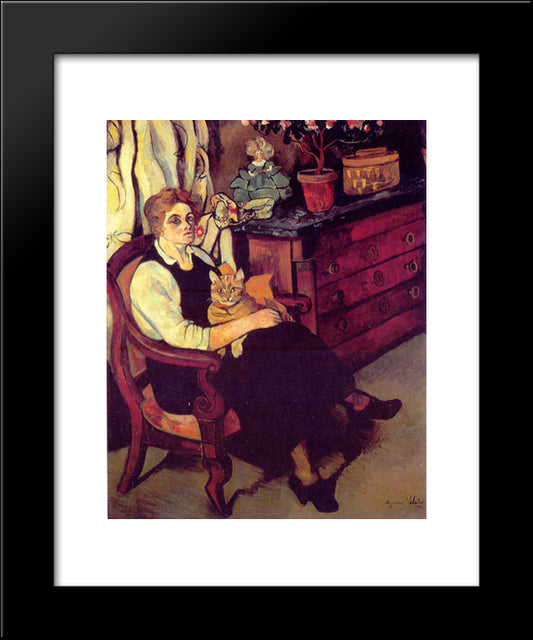 Miss Lily Walton 20x24 Black Modern Wood Framed Art Print Poster by Valadon, Suzanne