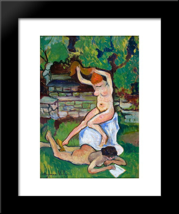 Nudes 20x24 Black Modern Wood Framed Art Print Poster by Valadon, Suzanne