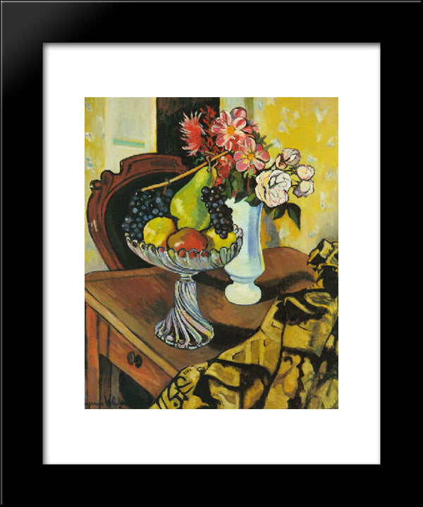 Still Life 20x24 Black Modern Wood Framed Art Print Poster by Valadon, Suzanne