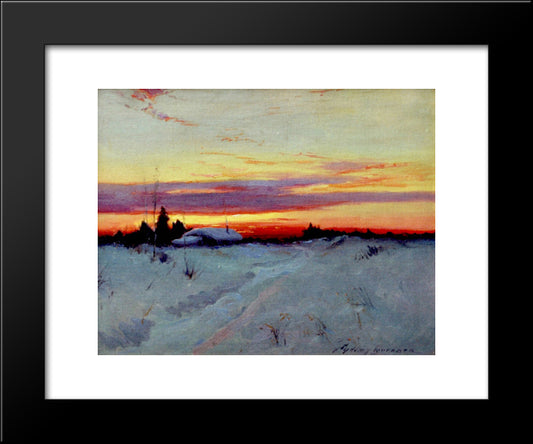 Alaska Sunset 20x24 Black Modern Wood Framed Art Print Poster by Laurence, Sydney