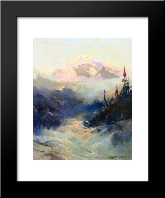 Mount Mckinley 20x24 Black Modern Wood Framed Art Print Poster by Laurence, Sydney