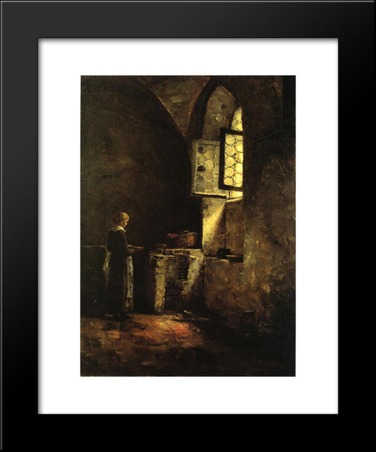 A Corner In The Old Kitchen Of The Mittenheim Cloister 20x24 Black Modern Wood Framed Art Print Poster by Steele, T. C.